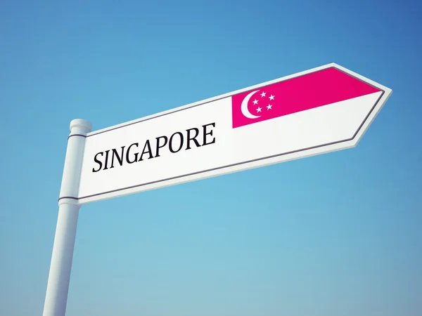 Singapore Flag Sign — Stock Photo, Image