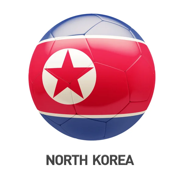 Noord-korea vlagpictogram voetbal — Stockfoto