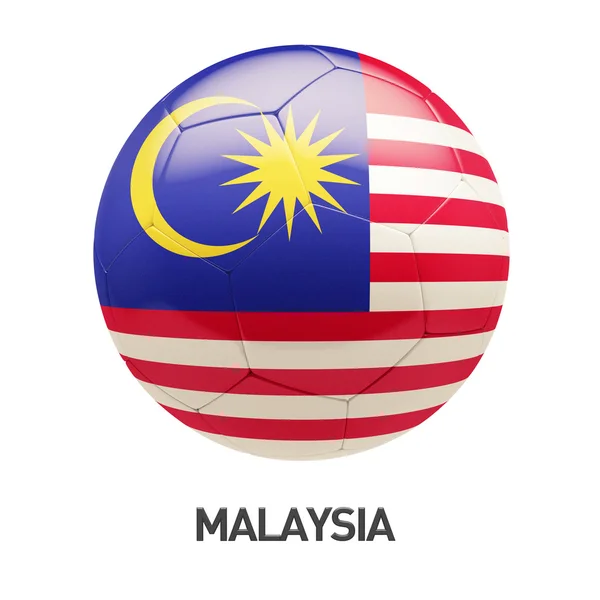 Malásia Bandeira Soccer Icon — Fotografia de Stock