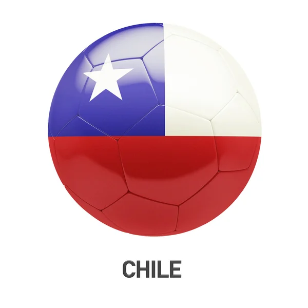 Şili bayrağı futbol simgesi — Stok fotoğraf