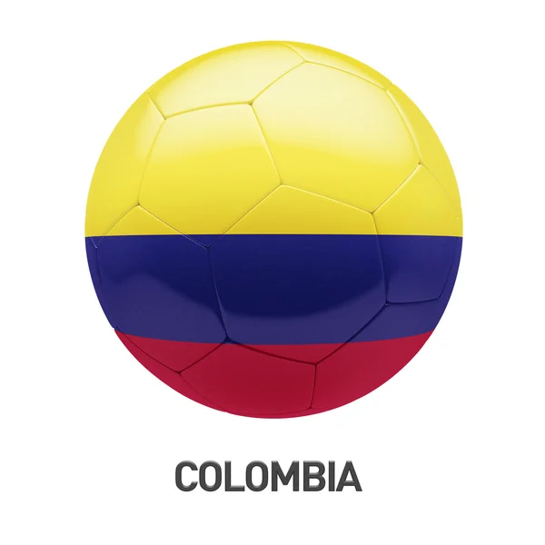 Bandera de Colombia icono de fútbol — Foto de Stock