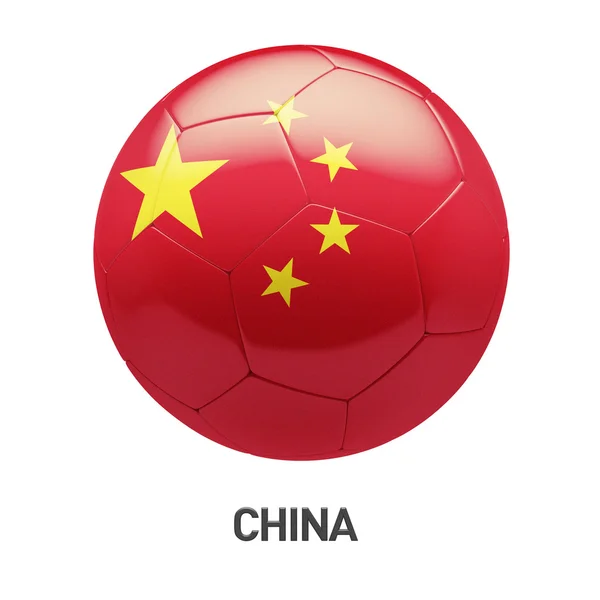 Икона футбола Китайского флага — стоковое фото