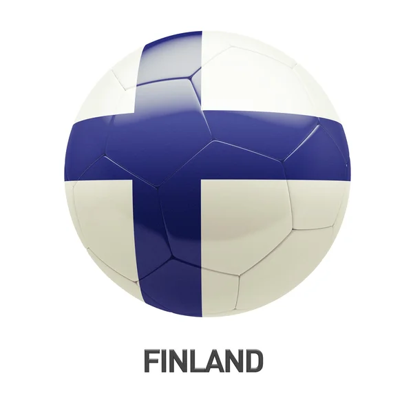 Ikonę flagi w piłka nożna Finlandia — Zdjęcie stockowe