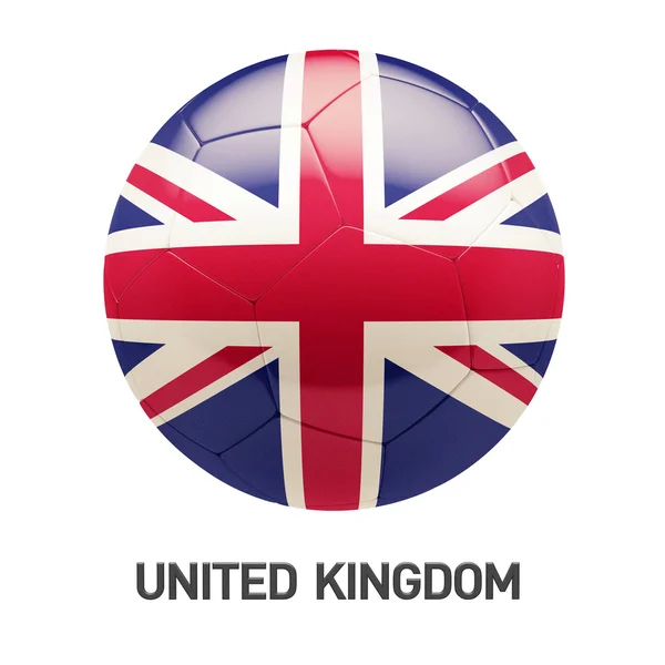 Het pictogram van de voetbal van de vlag van het Verenigd Koninkrijk — Stockfoto