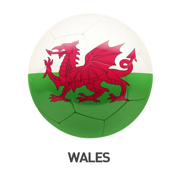 Wales Flag Soccer Icon — Stock Photo, Image