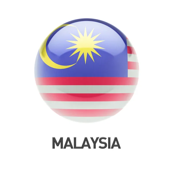 Ikone der malaysischen Flagge — Stockfoto