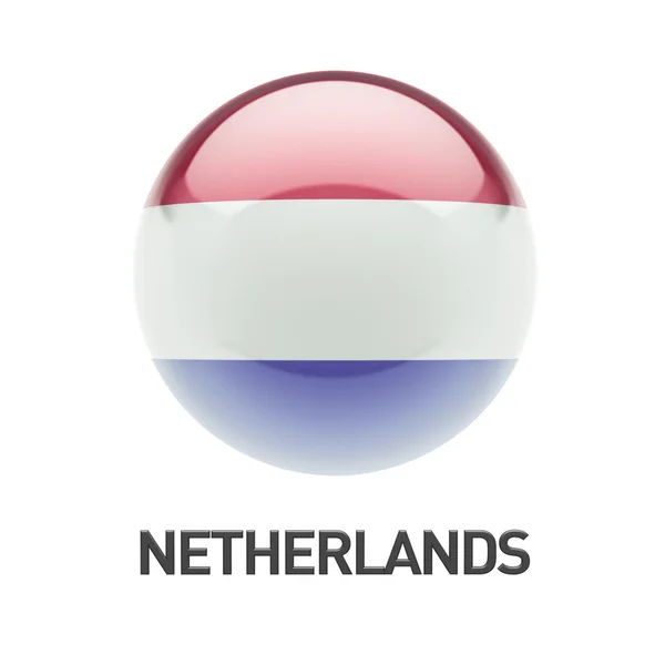 Het pictogram van de vlag van Nederland — Stockfoto