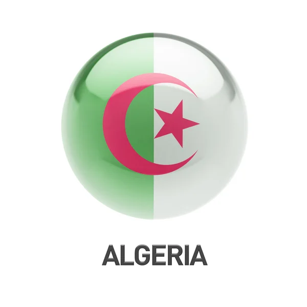 Cezayir bayrağı simgesi — Stok fotoğraf