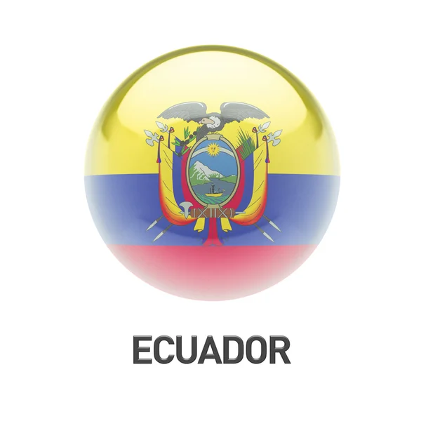 Икона флага Эквадора — стоковое фото
