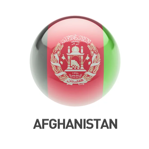 Het pictogram van de vlag van Afghanistan — Stockfoto