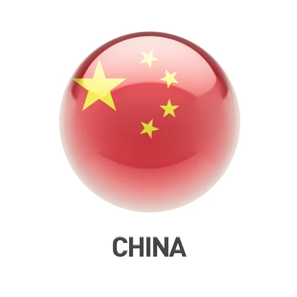 中国の旗のアイコン — ストック写真