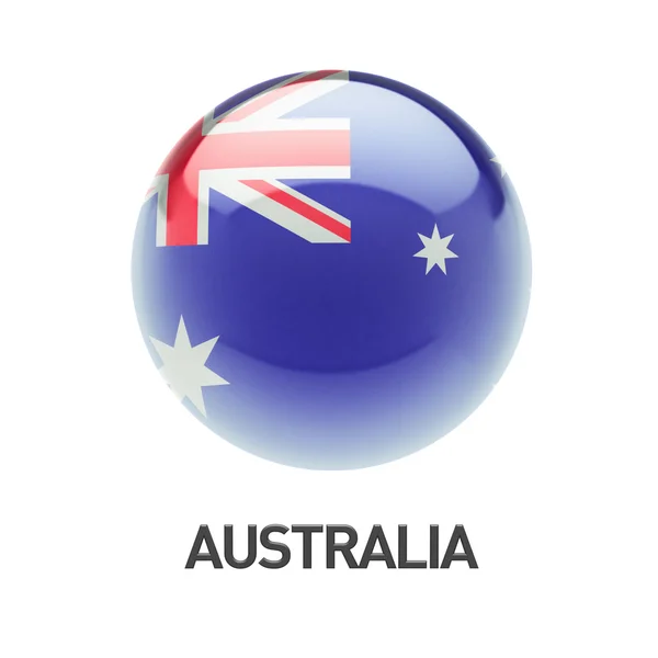 Ícone de bandeira da Austrália — Fotografia de Stock