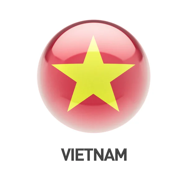 Het pictogram van de vlag van Vietnam — Stockfoto