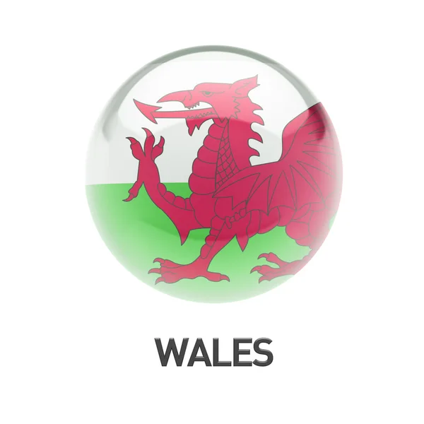 Het pictogram van de vlag van Wales — Stockfoto