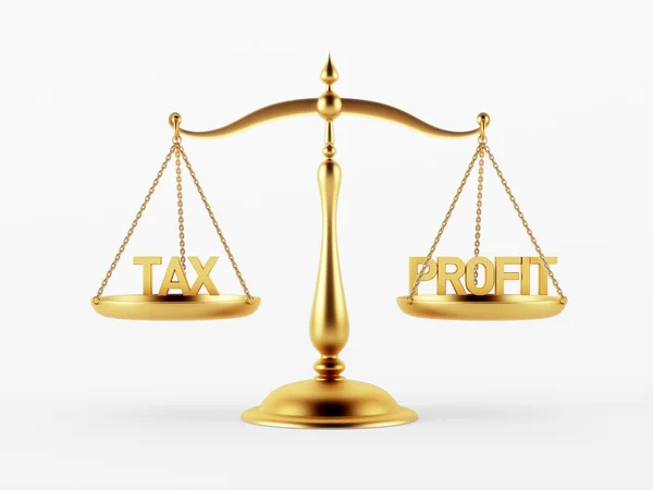 Tax and Profit Justice Scale Concept — Stock Photo, Image
