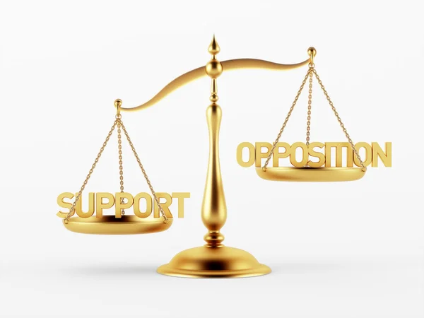 Support and Opposition Justice Scale Concept — Stock Photo, Image