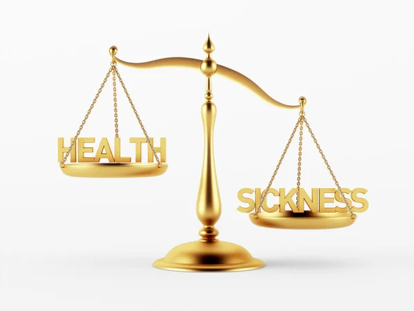 Health and Sickness Justice Scale Concept — Stock Photo, Image