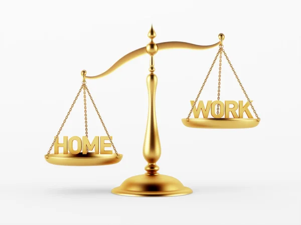 Concepto de escala de justicia en el hogar y el trabajo — Foto de Stock