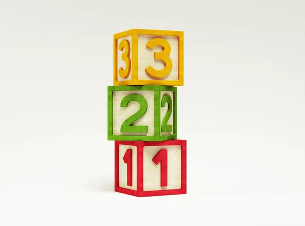 Caja número juguete — Foto de Stock