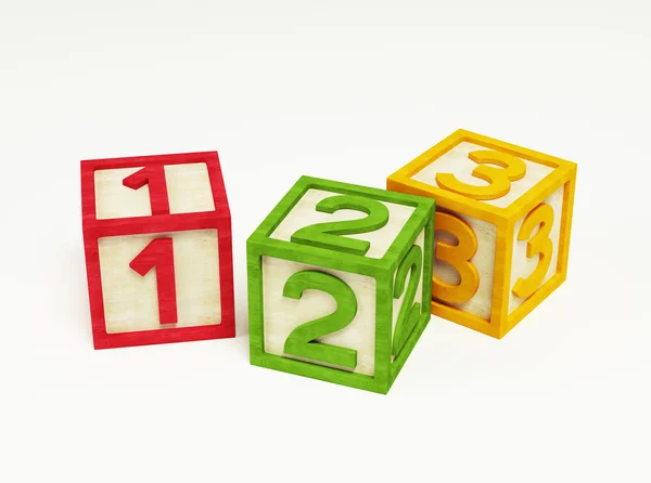 Box Number Toy Stock Photo