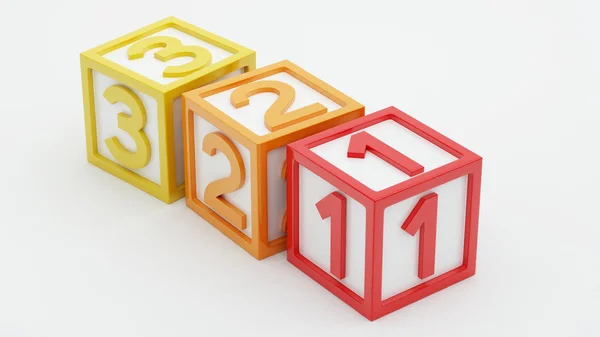 Box Number Toy Stock Photo