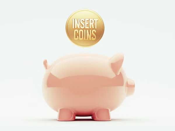 Inserir conceito de moedas — Fotografia de Stock