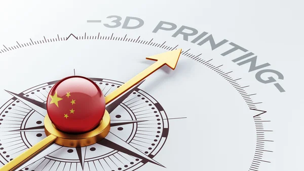 中国 3d 印刷的概念 — 图库照片
