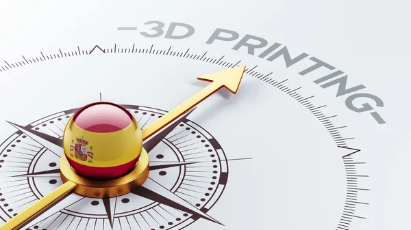 西班牙 3d 印刷的概念 — 图库照片