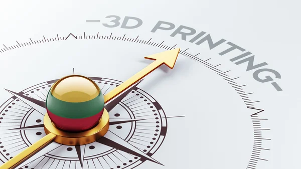 Lithuania 3d Printing Concept — Stock Photo, Image