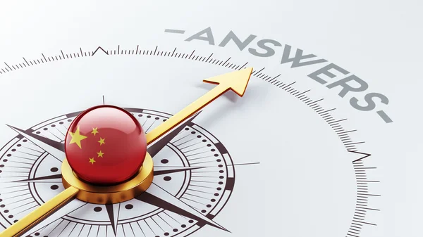 China Answers Concep — Stock Photo, Image