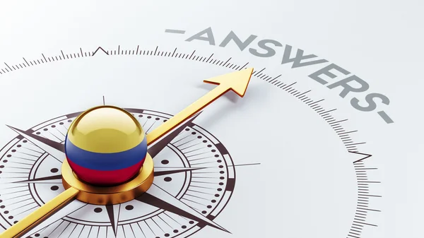 Colombia Answers Concep — Stock Photo, Image