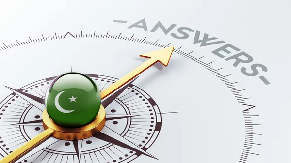 Pakistan Answers Concep — Stock Photo, Image