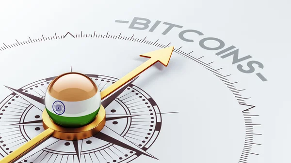 インド Bitcoin コンセプト — ストック写真