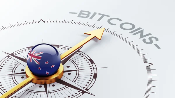 Nueva Zelanda Bitcoin Concepto — Foto de Stock