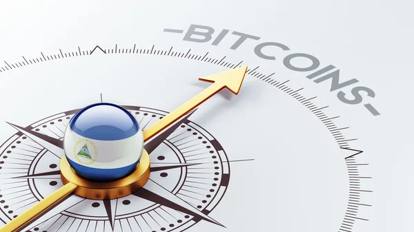 Nicaragua Concepto Bitcoin — Foto de Stock