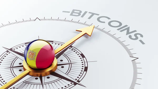 Andorra Concepto Bitcoin — Foto de Stock