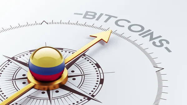 Colombia Bitcoin Concepto — Foto de Stock