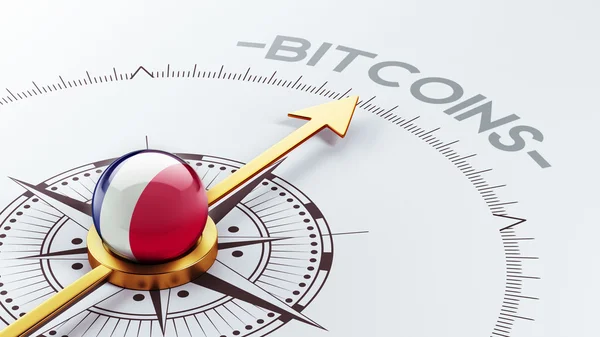 France Bitcoin Concept — Stock Photo, Image