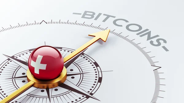 Schweiz Bitcoin koncept — Stockfoto