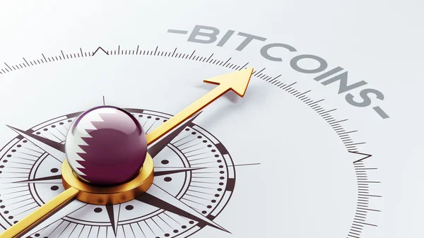 Qatar Bitcoin Concept — Stockfoto