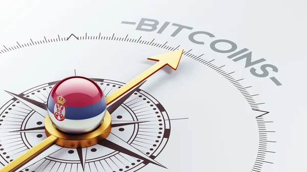Serbien Bitcoin koncept — Stockfoto