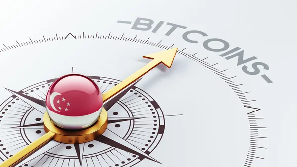 Singapore Bitcoin Concept — Stock Photo, Image