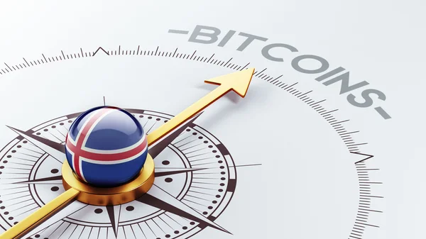 Islanda Bitcoin Concetto — Foto Stock