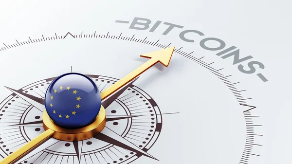 Europeiska unionen Bitcoin koncept — Stockfoto