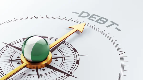 Nigeria Concetto di debito — Foto Stock