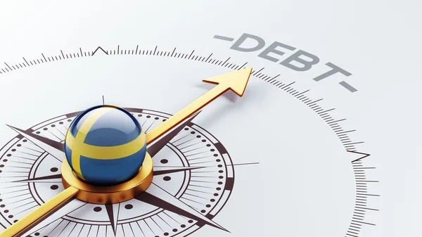 Koncept dluhu Švédsko — Stock fotografie