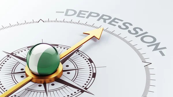 Nigeria depressie concep — Stockfoto