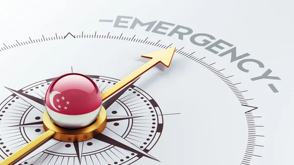 Singapore Emergency Concept — Stock Photo, Image