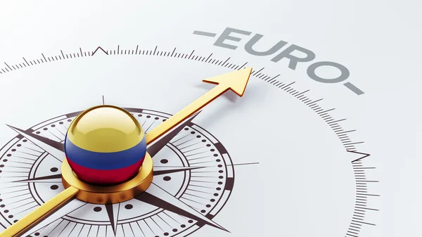 Conceito Euro Colômbia — Fotografia de Stock
