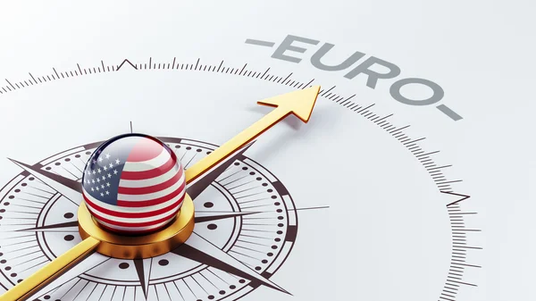 Conceito Euro dos Estados Unidos — Fotografia de Stock